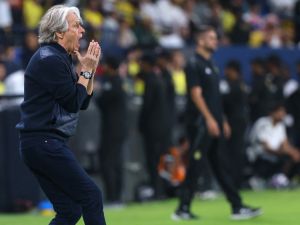 Hilal's Portuguese coach Jorge Jesus reacts during the Saudi Pro League football match between Al-Nassr and Al-Hilal at Al-Awwal Park in Riyadh on November 1, 2024. (Photo by Fayez NURELDINE / AFP)