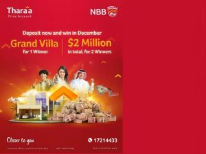 NBB Announces Year-End Thara’a Grand Prize Draw Offering a total of USD 2,000,000 and a Luxury Villa