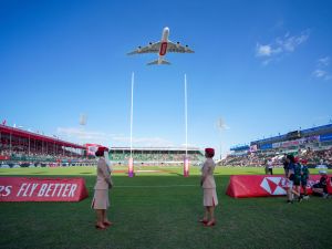 A sky-high nod to the 53rd UAE Eid Al Etihad at Emirates Dubai 7’s