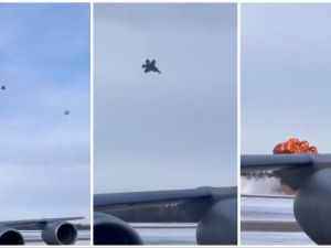 Pilot survives F-35 jet crash in the US. (X/video screenshots) F-35 jet
