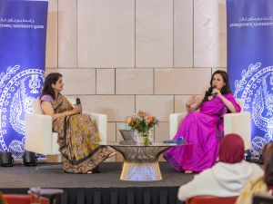 Award-Winning Writer-in-Residence at GU-Q Credits “Literary Meandering” for Success at Qalam Event