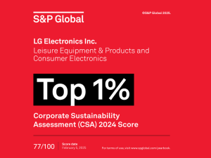 LG Earns “Top 1%” Sustainability Ranking From S&p Global For Second Consecutive Year
