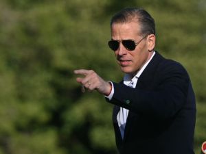 Hunter Biden, son of US President Joe Biden, walks upon arrival at Fort Lesley J. McNair in Washington, DC, on July 1, 2024. Biden returned to Washington for the first time after the first presidential debate in Atlanta on June 27. (Photo by Mandel NGAN / AFP) Hunter Biden