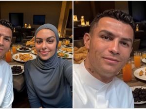 Georgina Rodríguez and Ronaldo. (Social media) Georgina Rodríguez