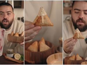 Saudi chef Abu Omar. (YouTube/@Bo3omar22) Saudi chef Abu Omar makes world's most-expensive Samosa