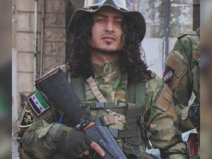 Syrian security man Mohammed Hajji Abu Obeida, who was seen in a video speaking about operation in the coastal area. () Syrian security man