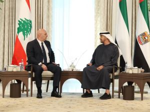 الرئيس الإماراتي يستقبل نظيره اللبناني