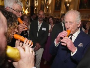 King Charles Plays Carrot Tune with Veggie Orchestra