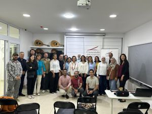 Dr. Ghizlane Bendriss (center) during her visit to Crescendo Music & Art Academy