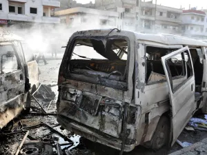 Syrian army bus