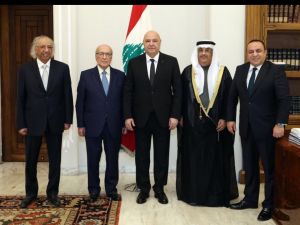 الشيخ محمد الجراح الصباح يشارك في لقاء الرئيس اللبناني قبيل انعقاد المؤتمر المصرفي العربي السنوي في بيروت 