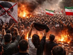 "الموت لخامنئي".. مظاهرات واسعة النطاق اندلعت في عدد من المدن الإيرانية، وسط هتافات وشعارات مناهضة للقيادة السياسية