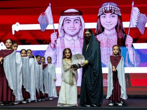 صاحبة السمو الشيخة موزا بنت ناصر تشهد العرض الموسيقي "قطر جنة" لمدارس مؤسسة قطر