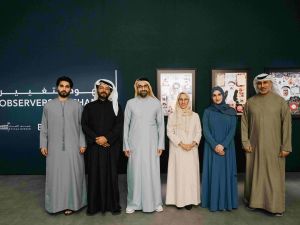هالة بدري وسلطان سعود القاسمي يزوران معرض "شهود التغيير" في متحف الاتحاد