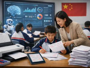 الصين:  الذكاء الاصطناعي لتصحيح الواجبات المنزلية