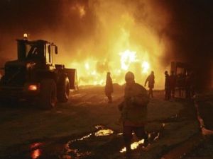 حرائق في مطار بغداد