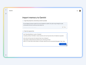 Make the switch: Bring your AI memories and chat history to Gemini