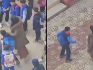 little child in a school in Algeria
