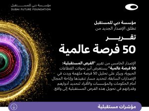 مؤسسة دبي للمستقبل تطلق نسختها السنوية الخامسة من "تقرير الفرص المستقبلية: 50 فرصة عالمية"