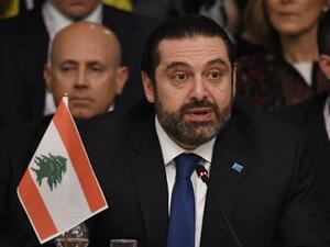 Lebanese Prime Minister and Leader of the Future Movement Party Saad Hariri attends the Ministerial meeting "Lebanon, building trust: a viable security for the country and the region" on the support of the Lebanese security forces, at Foreign ministry headquarters, Farnesina palace, in Rome on Mar. 15, 2018. 
(Andreas SOLARO / AFP)
