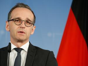 German Foreign Minister Heiko Maas gives a statement on May 9, 2018 in Berlin after U.S. President Donald Trump pulled the United States out of a landmark deal curbing Iran's nuclear program and reimposed crippling sanctions, defying European pleas and prompting international outcry. 
(Odd ANDERSEN / AFP)