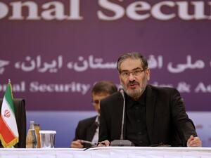 Ali Shamkhani, secretary of the Supreme National Security Council of Iran speaks in the first meeting of national security secretaries of Afghanistan, China, Iran, India and Russia, in Tehran on September 26, 2018. ATTA KENARE / AFP