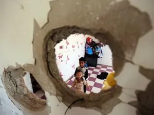 Displaced Yemeni children from the Hodeidah province (AFP)