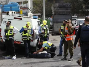 Palestinian shot at an industrial zone for a West Bank settlement killing two Israelis and wounded another. (Jack GUEZ / AFP)