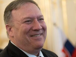 US Secretary of State Mike Pompeo gives a statement as he meets the Slovak President on February 12,2019. (AFP/ File Photo)