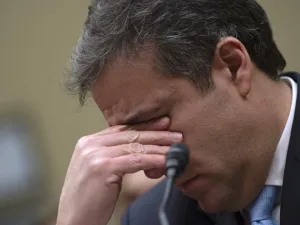 Michael Cohen, US President Donald Trump's former personal attorney, ends his testimony before the House Oversight and Reform Committee in the Rayburn House Office Building. (AFP)