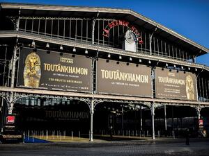 General view of the 'Grande Halle de la Villette' in Paris on March 21, 2019, where takes place the exhibition 'Tutankhamun,Treasures of the Golden Pharaoh'. (AFP/ File)