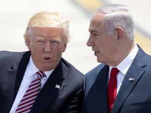Israeli Prime Minister Benjamin Netanyahu (R) and US President Donald Trump (AFP)