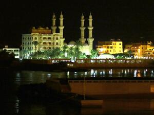 A picture taken on March 18, 2016 shows a night-view of the coastal city of Latakia, the provincial capital of the heartland of Syrian president's Alawite sect. (AFP/Louai Beshara)