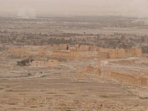 A general view taken on March 26, 2016, shows the ancient oasis city of Palmyra, northeast of the capital Damascus, during a military operation by Syrian pro-government forces to retake the ancient city from Daesh. (AFP/File)