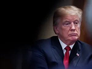 In this file photo taken on Feb. 06, 2018 US President Donald Trump attends a roundtable discussion on the MS-13 gang in the Cabinet Room of the White House in Washington, DC. U.S. President Donald Trump is refusing to declassify a high-profile memo written by Democratic lawmakers about the Russia probe.
(MANDEL NGAN / AFP)