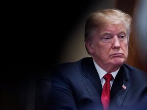 In this file photo taken on Feb. 06, 2018 US President Donald Trump attends a roundtable discussion on the MS-13 gang in the Cabinet Room of the White House in Washington, DC. U.S. President Donald Trump is refusing to declassify a high-profile memo written by Democratic lawmakers about the Russia probe.
(MANDEL NGAN / AFP)