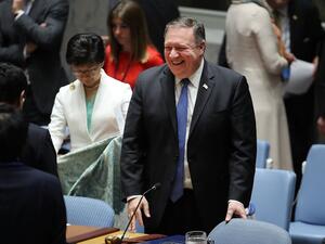 United States Secretary of State Mike Pompeo arrives to chair a United Nations (U.N.) Security Council meeting on September 27, 2018 in New York City (AFP)