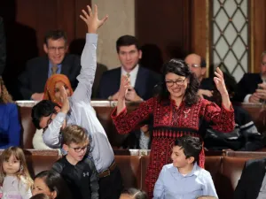  Rashida Tlaib along with her kids during the first session of the 116th Congress at the U.S. Capitol in Washington
CHIP SOMODEVILLA / GETTY IMAGES NORTH AMERICA / AFP