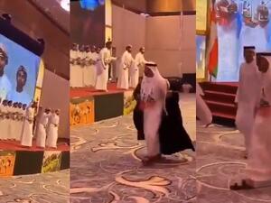 كان مغردون قد أرجعوا تصرف عبدالله زايد" إلى غضبه من سماع كلمات (من ظفار إلى مسندم ... للكبير و للصغير)