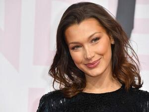 US-Palestinian model Bella Hadid was in Abu Dhabi on Friday. (Source: AFP)