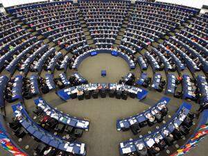 Inside the European Parliament in Strasbourg (AFP/File Photo)	