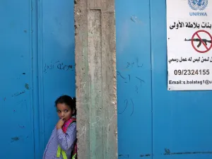 A pupil at a UNRWA school. (AFP / File Photo)