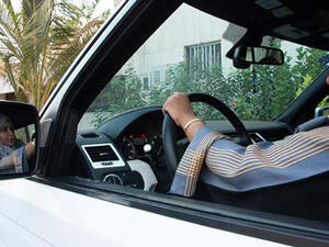 A Saudi woman behind the wheel (AFP/File Photo)	