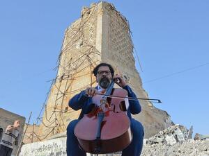 Iraqi cellist and conductor Karim Wasfi (Twitter)