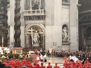 Archbishop of Karachi Joseph Coutts made Cardinal along with 13 others at a ceremony at the Vatican (Twitter)