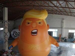 Six Metre High Inflatable Trump Baby (Twitter)
