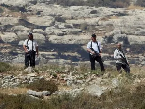 Settlers have also been known to steal crops, damage and burn trees and other plants, and attack places of worship in the area, in an attempt to intimidate Palestinian villagers and farmers from using their land (AFP/File)