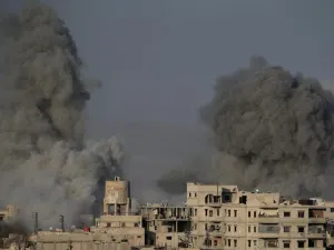 Besieged rebel-held town of Hamouria in the eastern Ghouta region (AFP/File Photo)