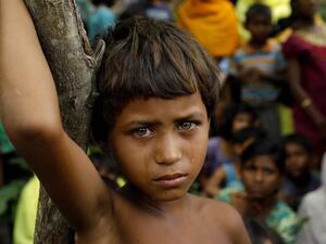A Rohingya refugee girl in Ukhiya, Bangladesh (AFP/File Photo)