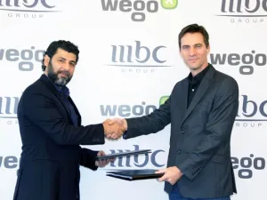 Fadel Zahreddine (left), Group Director of Brand Management- Marketing, Branding, Digital Businesses at MBC Group, and Ross Veitch, CEO & co-founder, Wego